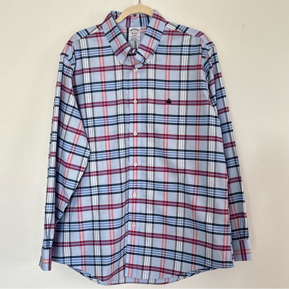 Brooks Brothers Classic Men’s Non Iron Regent Dress Button Up Shirt Size XL K65